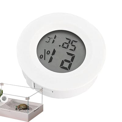 Digitale Klimaatmeter - Temperatuur Vochtigheid - Binnenklimaat Monitoren - Automatische Updates - 4.5 cm Diameter - Wit