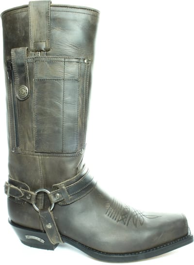 Sendra Boots 3604 Mad dog Seta Graffiet Biker Western Cowboy Laarzen Vierkante Neus Schuine Hak Afneembaar Spoor Zakje Rechte Schacht Treklussen Echt Leer Maat 42