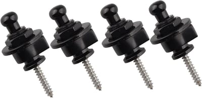 Set van 4 Gitaarriem Knop Lock Pins - Duurzaam en Professioneel Antislip Systeem voor Basgitaren en Elektrische Gitaren