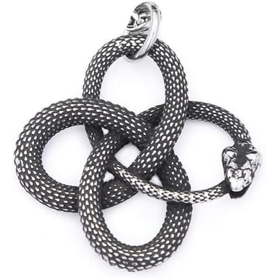 Punk Hip Hop Ouroboros Slang Hanger Mannen 316L Roestvrij Staal Gotisch Biker Vikingen Dier Ketting Feest Sieraden Dropshipping gray