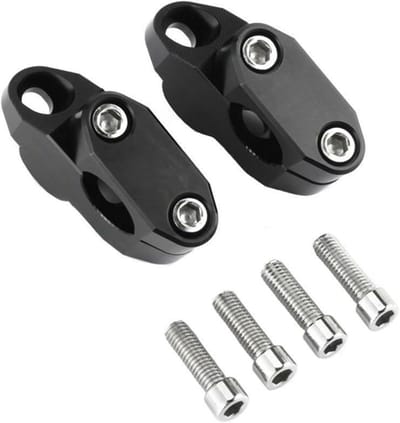Stuurverhoger Motorfiets - Stuur Riser - Comfortabeler Rijden - Universele Klem - 22mm - Zwart
