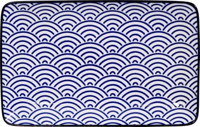 Tokyo Design Studio - Nippon Blue Sushibord - Golven - 21x13.5cm