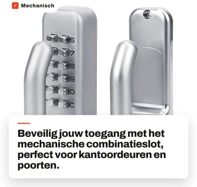 Dailygoods- Combinatieslot Waterdicht - Mechanisch Deurslot - Beveiligde Toegangspoort - Binnen/Buitendeur - Zinklegering - 1-11 Cijfers Wachtwoord