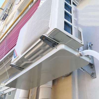 Airconditioner Lekbak - Condensbak AC - Voorkom Lekkage - Gegalvaniseerd Staal - 71-91cm - Grijs