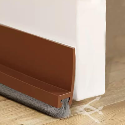 100cm tochtstrip witte deurafdichtingsband, vloerafdichtingsstrip met borstel, zelfklevende deurafdichtingsstrip, deurafdichtingsstrip deurborstel afdekstrip, borstelafdichtingsstrip,Bruin,hoog 30MM