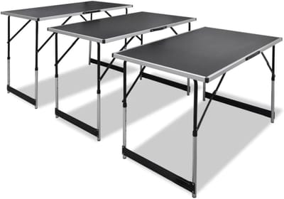 Behangtafels Set - Werktafels Klapbaar - Klusprojecten Thuis - In Hoogte Verstelbaar - 100x60cm Tafelblad - Zwart