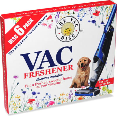 6x 'Summer Meadow' stofzuiger verfrisser geur schijven - ook voor dierenliefhebbers - geurstaafjes alternatief