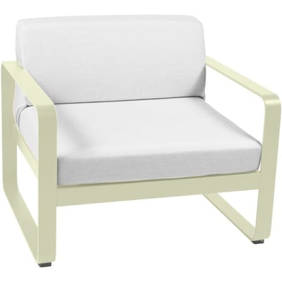Fermob - BELLEVIE fauteuil - 81 witgrijs - 65 lindegroen mat