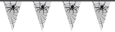 Boland Vlaggenlijn Halloween - 6 meter - kunststof - spinnenweb - horror thema - vlaggetjes