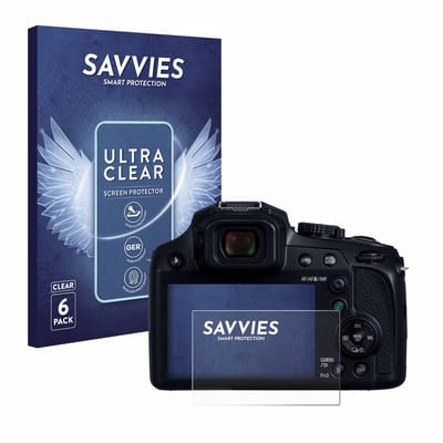 Savvies - Screenprotector voor Panasonic Lumix DC-FZ82D - Folie Beschermfolie transparant 6 Stuks