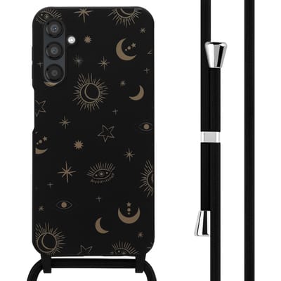 imoshion Hoesje - Geschikt voor Samsung Galaxy A25 (5G) - Siliconen design hoesje met koord - Sky Black