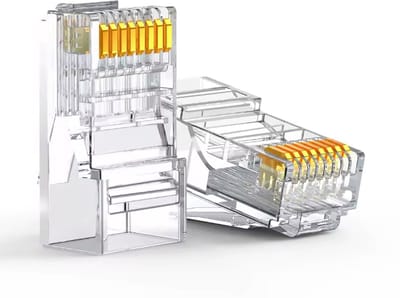 Qost - Cat6 RJ45-connector 50 stuks - Krimpconnector - Ethernet Kabel Connector voor Cat6 / Cat5e / Cat5 - Crystal Head - 8P8C Stekker