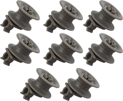 Allecto- Vaatwasser Bovenste Vaatrek Roller Wielen - Vervangende Onderdelen - Plastic - LG - Compatibel met LG LDF6920BB LDF6920ST - 8 Stuks Bovenste Vaatrek Roller Wielen 4581DD3002A - Geschikt voor Vaatwasser Rack Montage
