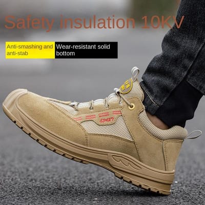 Geïsoleerde schoenen voldoen aan normen, Anti-verplettering en Anti-perforatie, Arbeidsverzekeringsschoenen, Elektrisch werk, Veiligheidsschoenen voor voetbescherming 46 gray