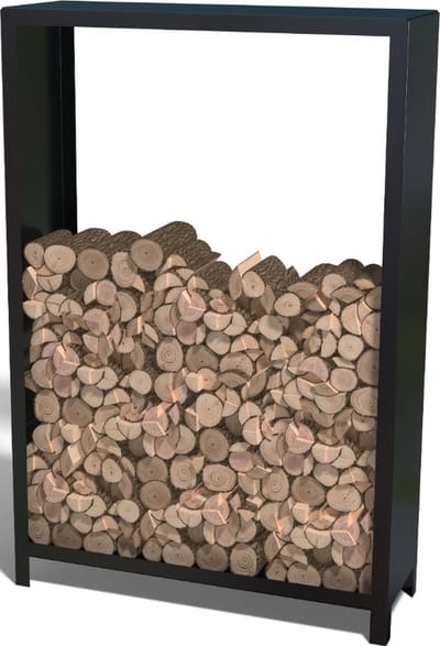 Gepoedercoat staal - houtopslag - Indiana - 120x40x180cm - Wit - MySteel
