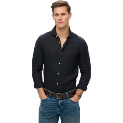 Geborduurd linnen shirt Superdry Vacation