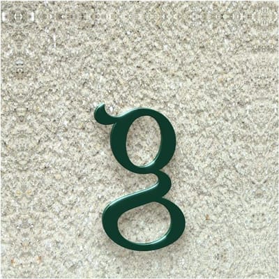 Huisnummer G - Adres Letter - Huis Identificatie - Roestvrij Staal - 20 cm - Mosgroen