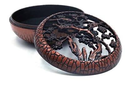 Dailygoods- Wierookbrander Antiek - Wierookhouder - Metalen Cover - Meditatie - Duurzaam - Klassiek Ontwerp
