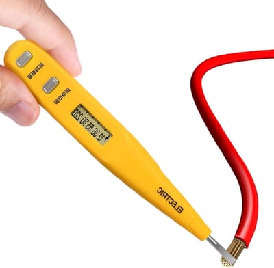 Elektrische Circuittestpennen - Spanningstester Pen - Stroomcircuits Controleren - 2-in-1 Schroevendraaier Functie - 13 cm - Grijs