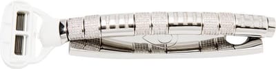 Scheermes Zirkonia White 3 Line Jewel met standaard