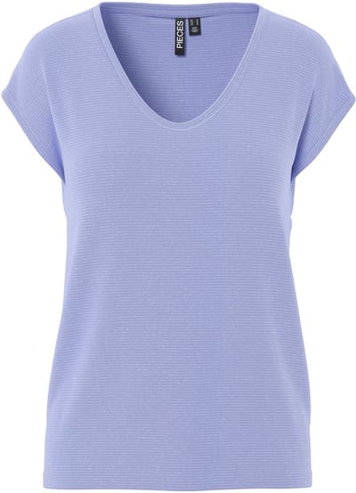 PIECES - PCBILLO TEE LUREX STRIPES JRS NOOS BC - Dames - T-shirts