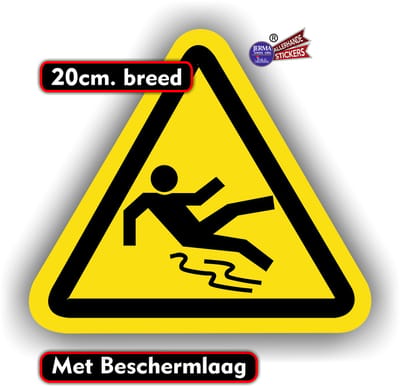 Jerma - Gladde Vloer – 20 x 20 cm – Veiligheid - Sticker - Weerbestendig - Zelfklevend - Vinyl