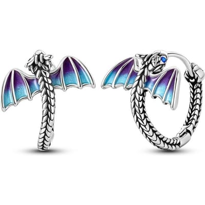 925 Zilveren Oorbellen Vuurdraak Oorbellen Voor Vrouwen Fijne Verjaardag Sieraden Cadeaus gray