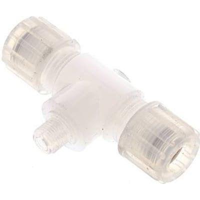 10x8mm En G1/8'' PFA T-Vormige T-Stuk Snij Fitting Met Buitendraad 10 Bar