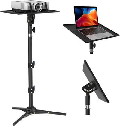 White-Label® Projector Statief - Beamer Standaard - Tripod Verstelbaar -Zwart