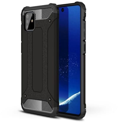Hoesje Geschikt Voor Samsung Galaxy Note 10 Lite Hybrid Armor Hoesje - Zwart