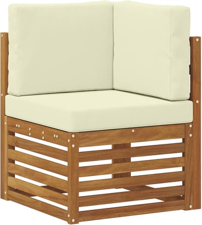 Tuin Hoekbank - Buitenbank Lounge - Ontspannen Buiten - Massief Acaciahout - 63 x 63 x 73 cm - Naturel