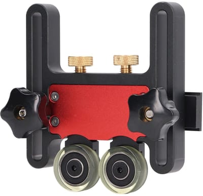 Dailygoods- Tafelzaagrol Hoogte Verstelbaar - Tafelzaagpersgeleiderail - Aandrukrol - Schokabsorberend - Aluminiumlegering - Inclusief Accessoires - Zaaggeleider