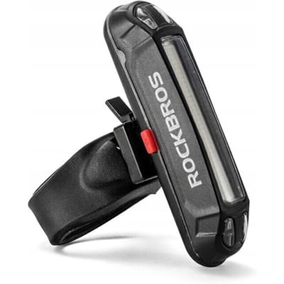 Rockbros A54BK Rear Bike Light + Micro USB - USB-A Cable - Black