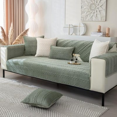 Pluche Bankkussen Winter Antislip Kussen Modern Eenvoudig Nieuwe Bankhoes Verdikte Stoffen Handdoek 70*70