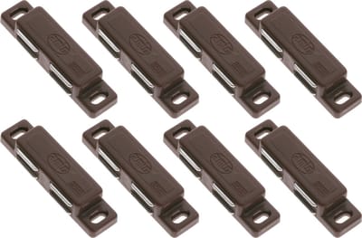 AMIG magneetsnapper/deurmagneet - 8 stuks - bruin - 7.6 x 1.8 x 1.4 cm - 6 kg