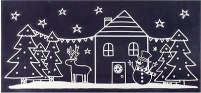 Peha - Raamsticker - 1 vel - Kerst Raamstickers - Raamversiering - Raamdecoratie Stickers - Kerstversiering - Kerstmis - 49 CM