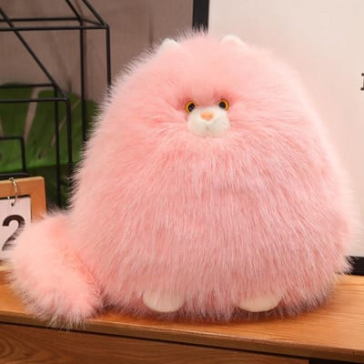 Pluizige Kat Knuffels Kat Gevulde Poppen Zacht Kussen Gevuld Dier Peluches Poppen Speelgoed Kerstcadeaus 30cm roze