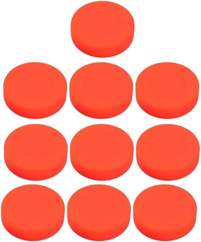 Hockey Pucks - Oefenpucks IJshockey - Skills Verbeteren - Hoge Kwaliteit Rubber - 7x7x2 cm - Rood