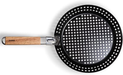Gusta - Grillin&Chillin - BBQ wok - doorsnede 30,5cm - antiaanbaklaag - houten handvat -vaderdag cadeau