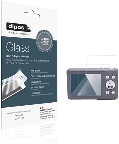 dipos – 2x Pantserfolie geschikt voor Sealong CCD01-B | 9H Screenprotector