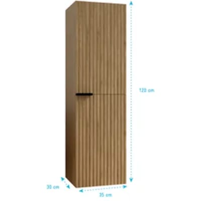 Aurlane Hoge Badkamerkast Amelia - Hout - 35x30x120cm