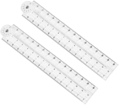 Dailygoods- Vouwliniaal Onbreekbaar - Transparante Liniaal - Compact Opvouwbaar - Hoogwaardige K-lijm - Lasergegraveerde Schaal - Lichtgewicht Draagbaarheid