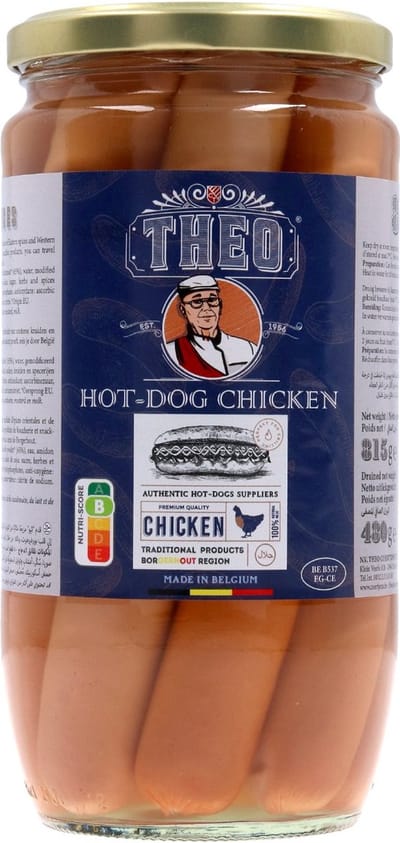 Coertjens Kip hotdog - Halal chicken hot dogs - 3 potten x 815 gram