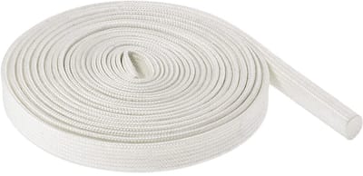 Dailygoods - Siliconen Glasvezelhuls Geïsoleerde Kabelbescherming voor Hoge Temperatuur - 10Ft-7mm Wit
