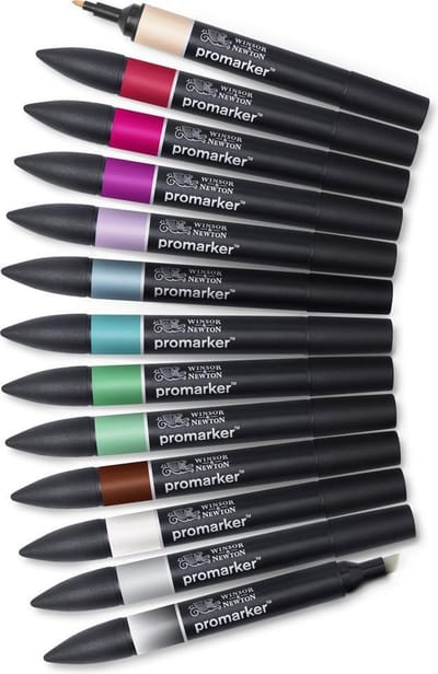 Winsor & Newton 0290142 Promarker™ 12+1 Manga Chibi | Professionele layoutmarkers & alcoholmarkers