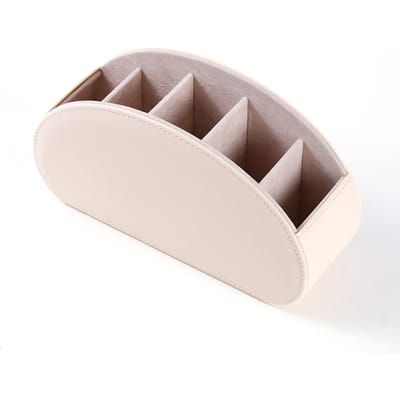 Desktop Pu lederen organizer Afstandsbediening Telefoon- en tv-houder Bureau-opbergdoos Cosmetica Borstelopslaghouder Organisaties