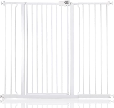 Bettacare Extra Hoog Metaal Veiligheidshek, 121.3cm - 128.9cm, Wit