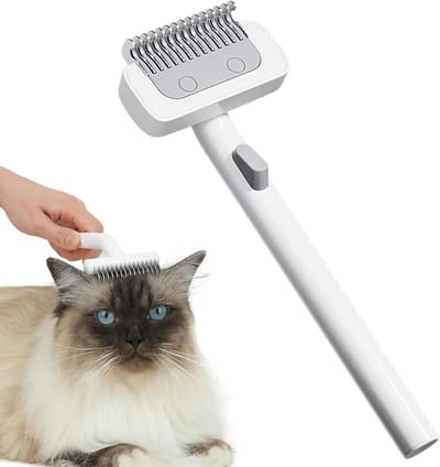 Honden- en kattenborstel voor langharige katten, ideaal voor het verwijderen van losse vacht, klitten en verward haar