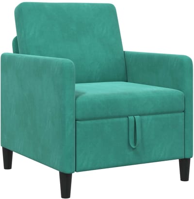 vidaXL - Sofa - met - Opbergruimte - Turquoise - 72 - x - 78 - x - 87 - cm - Polyester
