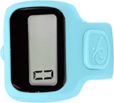 Vingerteller Clicker - Digitale Teller - Nauwkeurig Tellen - Ingebouwd Licht - 3x5x9 cm - Lichtblauw